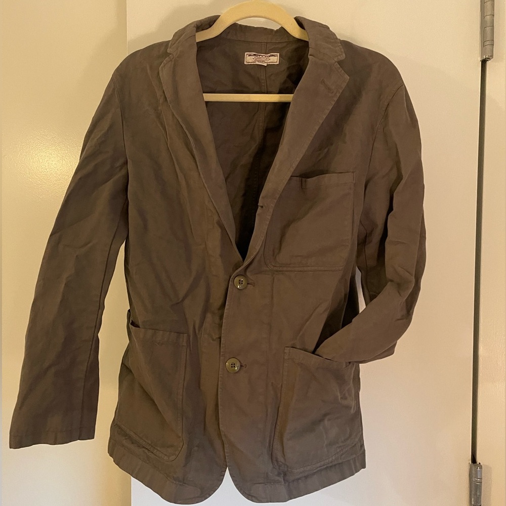 Wallace & Barnes (J.Crew) slim fit Cotton Linen Chore Blazer